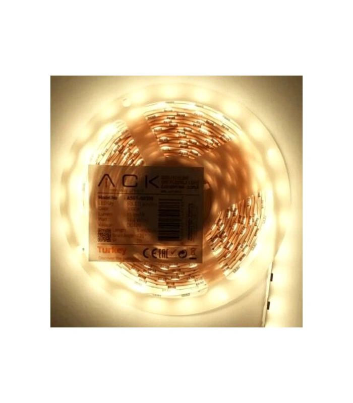 ACK AS01-02501 10W/mt 12V 120 Ledli Şerit Led 4000K Sıcak Beyaz