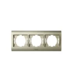 Viko Panasonic Thea Blu Inox Matt+Dore Üçlü Çerçeve - Görsel 2