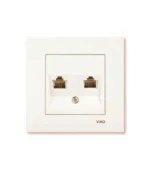 Viko Karre/Meridian Krem İkili Data Prizi (2 X RJ45 CAT6) (Çerçeve Hariç) - Görsel 2