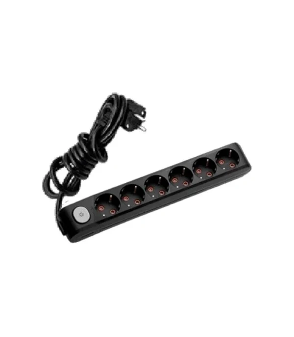 Viko Multi-Let Altılı Grup Priz Anahtarlı Topraklı 2 Metre Siyah (Çocuk Korumalı) 90137602