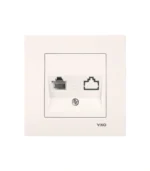 Viko Karre/Meridian Krem Tekli Nümeris Cat-3 ( Çerçeve Hariç ) - Görsel 3