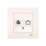Viko Karre/Meridian Krem Tekli Nümeris Cat-3 ( Çerçeve Hariç )