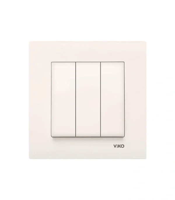 Viko Karre/Meridian Krem Üçlü Anahtar ( Çerçeve Hariç )