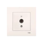 Viko Karre/Meridian Krem Uydu Prizi F Konnektörlü Geçişli (10dB) ( Çerçeve Hariç )