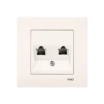 Viko Karre/Meridian Krem İkili Nümeris Cat3 (Çerçeve Hariç)