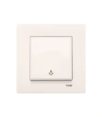 Viko Karre/Meridian Krem Light Anahtarı (Çerçeve Hariç) - Görsel 2