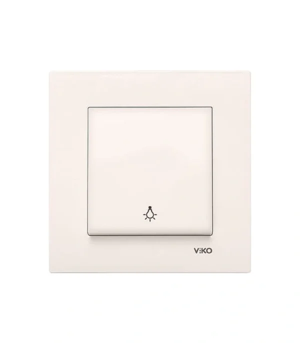 Viko Karre/Meridian Krem Light Anahtarı (Çerçeve Hariç)