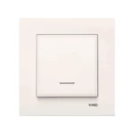 Viko Karre/Meridian Krem Işıklı Anahtar (Çerçeve Hariç)