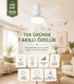 Atanur Goes GVL-35 Ledli Tavan Vantilatörü - E27 Duylu - Görsel 2